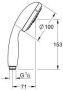 GROHE New Tempesta Classic IV handdouche 100mm 9.5l min 4 straalsoorten antikalksysteem kunststof chroom - Thumbnail 2