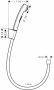 Hansgrohe Porter bidet handdouche met slang 160 cm inclusief Porter&apos;S wandhouder chroom - Thumbnail 2
