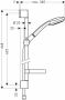 Hansgrohe Unica C glijstangset met handdouche Multi 100 65cm chroom 27775000 - Thumbnail 2