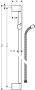 Hansgrohe Crometta 85 Unica glijstang 90cm inclusief MetaflexC doucheslang 160cm chroom 27614000 - Thumbnail 2