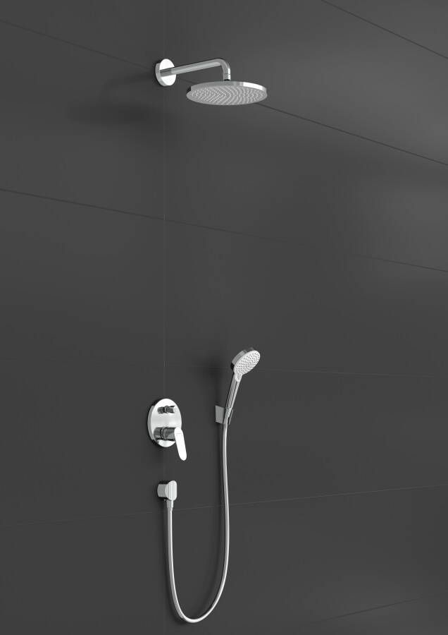 Hansgrohe Crometta S complete inbouwset 240 1jet met ééngreepsmengkraan chroom