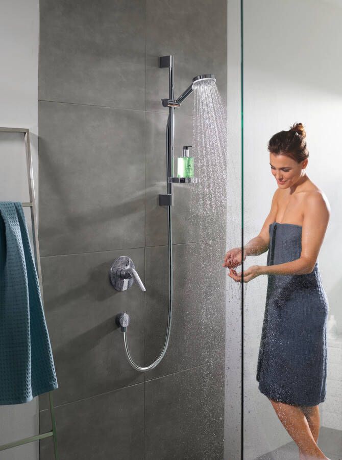 Hansgrohe Crometta doucheset Vario met Unica'Croma glijstang 65 cm wit chroom