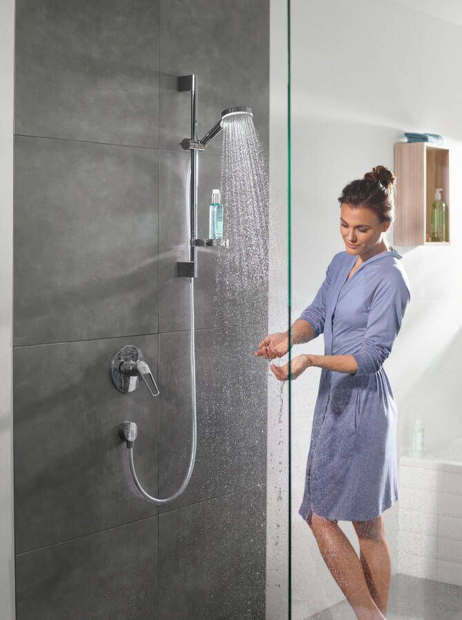 Hansgrohe Crometta doucheset Vario met Unica'Croma glijstang 65 cm wit chroom