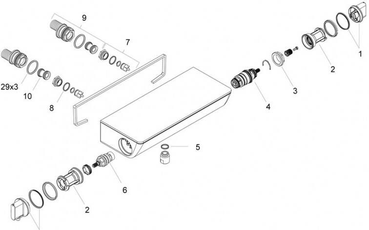 Hansgrohe Ecostat Select douchethermostaat wit-chroom