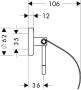 Hansgrohe E S closetrolhouder met klep geborsteld nikkel 40523820 - Thumbnail 2