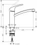 Hansgrohe keukenmengkraan Focus E² chroom voorsprong uitloop 220mm hoogte uitloop 155mm - Thumbnail 2