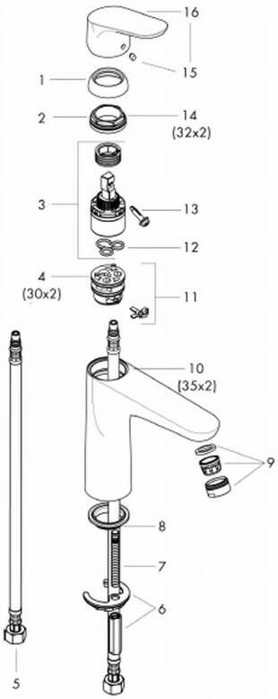 Hansgrohe Focus ééngreeps wastafelmengkraan 100 zonder afvoer chroom