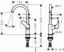 HANS GROHE Hansgrohe Logis 210 wastafelmengkraan met hoge draaibare uitloop 120 zonder waste chroom 71131000 - Thumbnail 2