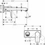 Hansgrohe Metris afbouwdeel voor inbouw wandkraan inclusief uitloop 22 5cm incl. afvoerplug 50001 chroom 31086000 - Thumbnail 2