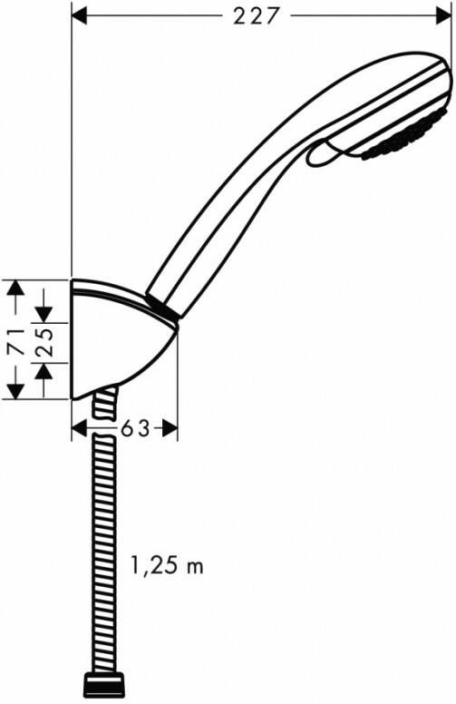 Hansgrohe Porter C vario 85 badset 125 cm. chroom