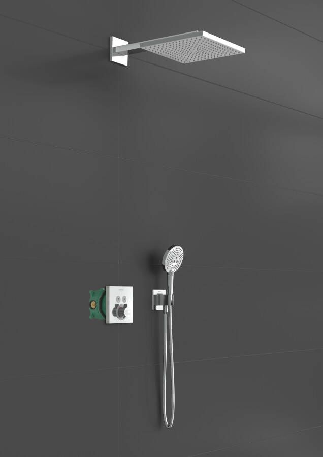 Hansgrohe Raindance E complete set inbouwset 300 1jet met ShowerSelect Square chroom