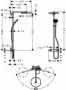 Hansgrohe Raindance Select Air 300 showerpipe inclusief douchekraan thermostatisch handdouche 3 jet en hoofddouche 1 jet wit chroom 27114000 - Thumbnail 3