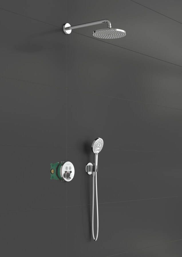 Hansgrohe Raindance S complete set inbouwset 240 1 jet PowderRain met ShowerSelect S chroom
