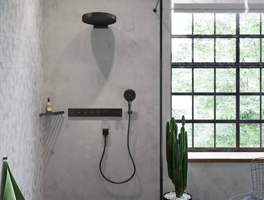 Hansgrohe Rainfinity PowderRain hoofddouche 360 3jet met douche-arm Brushed Black Chrome