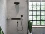 Hansgrohe Rainfinity PowderRain hoofddouche 360 3 straalsoorten met douchearm verticaal kantelbaar geborsteld zwart chroom - Thumbnail 2