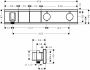 Hansgrohe RainSelect afbouwdeel voor inbouw douchekraan thermostatisch voor 2 functies met handdouchehouder 45.6x90cm zwart chroom 15355600 - Thumbnail 2