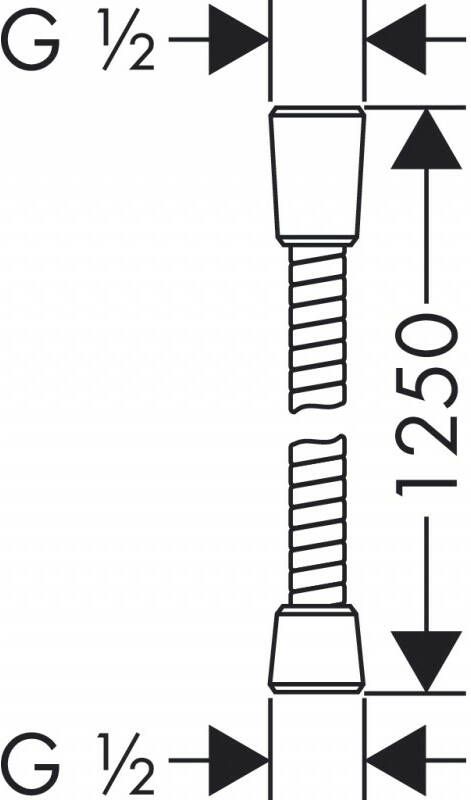 Hansgrohe Sensoflex doucheslang 125cm chroom