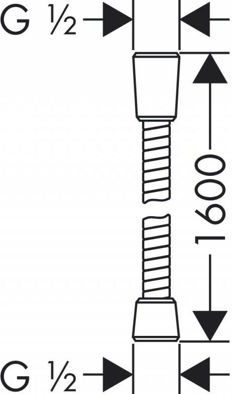 Hansgrohe Sensoflex doucheslang 160cm chroom