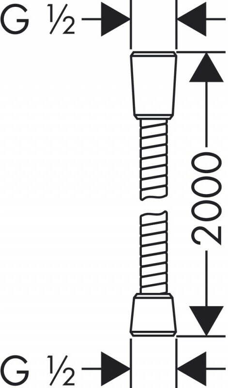 Hansgrohe Sensoflex doucheslang 200cm chroom