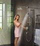 Hansgrohe ShowerSelect S afbouwdeel voor inbouwkraan thermostatisch met omstel voor 2 douchefuncties chroom 15743000 - Thumbnail 2