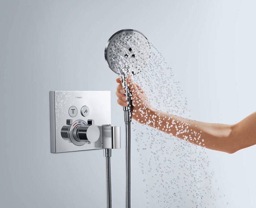 Hansgrohe ShowerSelect thermostaat afbouwdeel voor 2 functies met slangaansluiting en wandhouder chroom