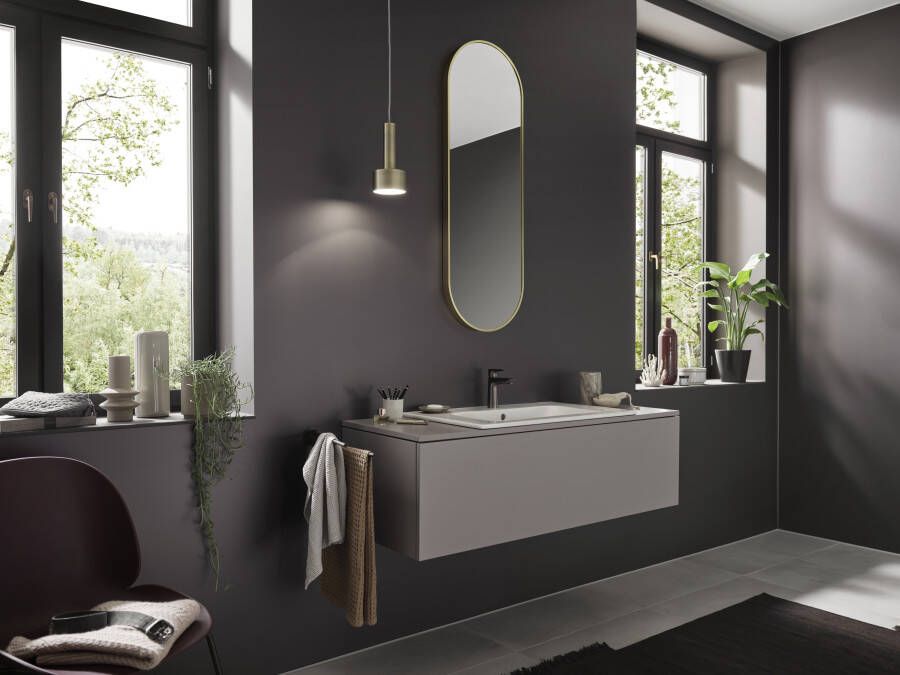 Hansgrohe Talis E ééngreeps wastafelmengkraan 110 zonder afvoer Brushed Black Chrome