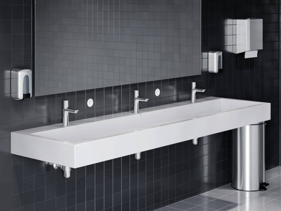 Hansgrohe Talis E wastafelmengkraan zelfsluitend met temperatuurcontrole chroom