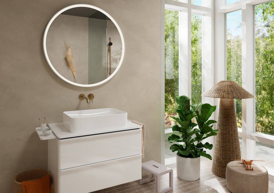 Hansgrohe Tecturis S ééngreeps wastafelkraan inbouw voor wandmontage met uitloop 22 5 cm Brushed Bronze