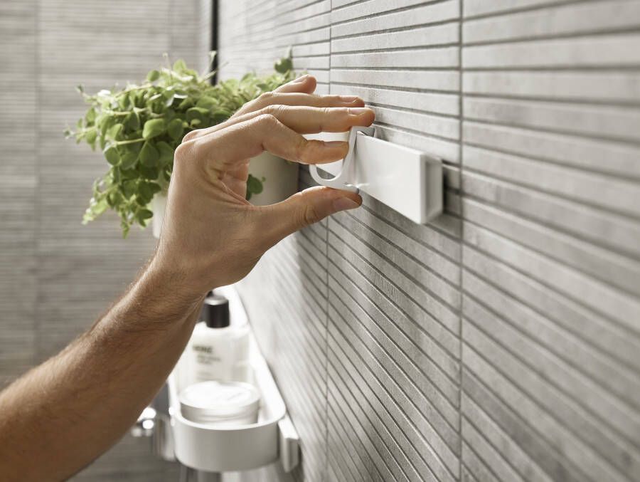 Hansgrohe WallStoris handdoekhaak smal mat wit