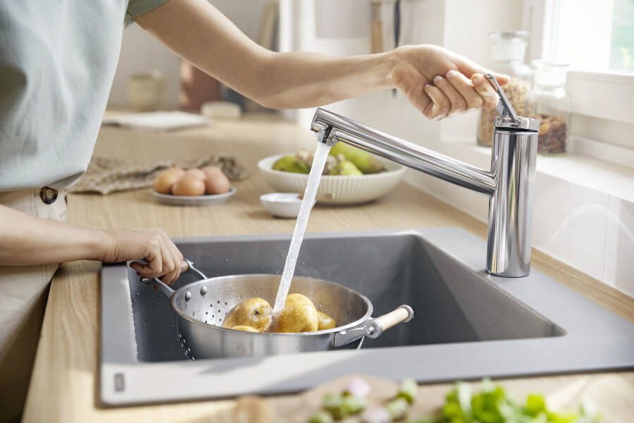 Hansgrohe Zesis M33 ééngreeps keukenmengkraan 150 CoolStart EcoSmart 1jet chroom