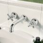 Hotbath Amice klassieke 3-gats inbouw wastafelmengkraan met kruisgreep 23 8 cm chroom - Thumbnail 4