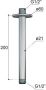 Hotbath Archie AR452 plafondbuis rond 20cm RVS 316 Geborsteld Messing PVD - Thumbnail 2