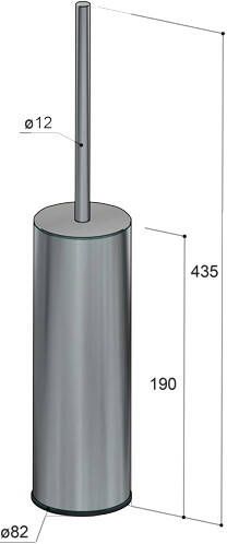 Hotbath Archie ARA12 toiletborstelhouder vrijstaand RVS 316 Geborsteld Messing PVD