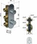 Hotbath Buddy thermostatische inbouwdouchekraan met 3-weg omstelling verticaal chroom - Thumbnail 4