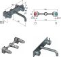 Hotbath Cobber afbouwdeel inbouw wastafelmengkraan 3-gats met achterplaat en 18 cm uitloop geborsteld koper - Thumbnail 3