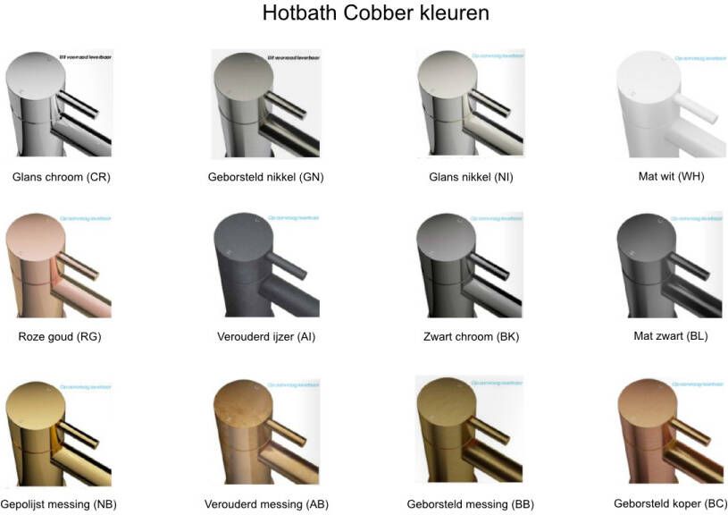 Hotbath Cobber CB078WNI wastafelmengkraan glans-nikkel