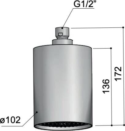 Hotbath Cobber CB472 hoofddouche met 3 standen Geborsteld Koper PVD
