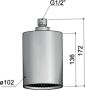 Hotbath Cobber Beam velvet hoofddouche met plafondbevestiging BBP Geborsteld Messing PVD CB472BBP - Thumbnail 3