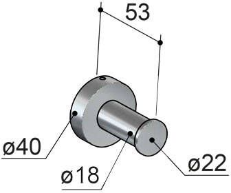 Hotbath Cobber CBA03 haak geborsteld nikkel