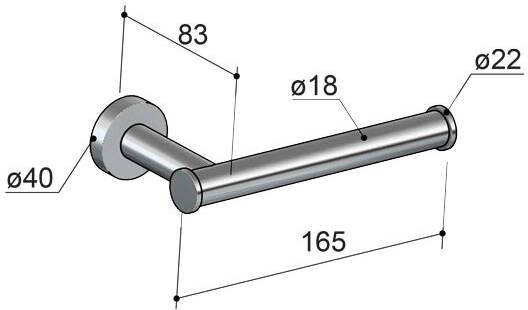 Hotbath Cobber CBA04 toiletrolhouder geborsteld nikkel