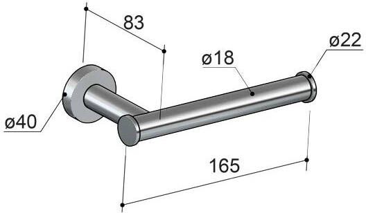 Hotbath Cobber CBA04 toiletrolhouder verouderd messing