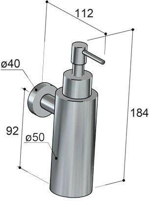 Hotbath Cobber CBA09 zeepdispenser wandmodel roze goud