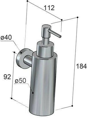 Hotbath Cobber CBA09 zeepdispenser wandmodel verouderd ijzer