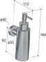Hotbath Cobber zeepdispenser wandmodel 17 8 x 5 x 10 9 cm zwart chroom - Thumbnail 2