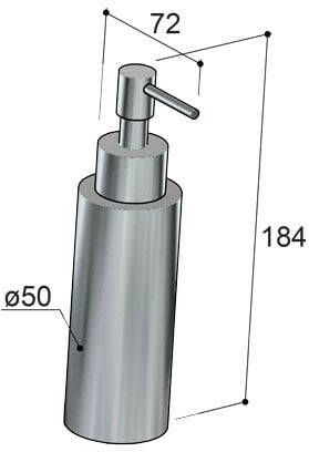 Hotbath Cobber CBA10 zeepdispenser vrijstaand geborsteld nikkel