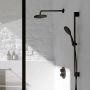 Hotbath Cobber IBS 20A inbouw doucheset chroom met ronde handdouche 30cm hoofddouche met wandarm wandsteun met uitlaat - Thumbnail 3