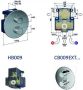 Hotbath Cobber IBS 20A inbouw doucheset chroom met ronde handdouche 30cm hoofddouche met wandarm wandsteun met uitlaat - Thumbnail 5