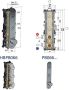 Hotbath Cobber afbouwdeel voor inbouwthermostaat met 2 pushbuttons geschikt voor verticale plaatsing geborsteld messing PVD - Thumbnail 14