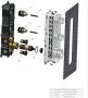 Hotbath Cobber afbouwdeel voor inbouwthermostaat met 2 pushbuttons geschikt voor verticale plaatsing geborsteld messing PVD - Thumbnail 11