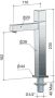 Hotbath Dude Fonteinkraan opbouw uitloop 11cm hoog vierkant geborsteld nikkel QH001GN - Thumbnail 5